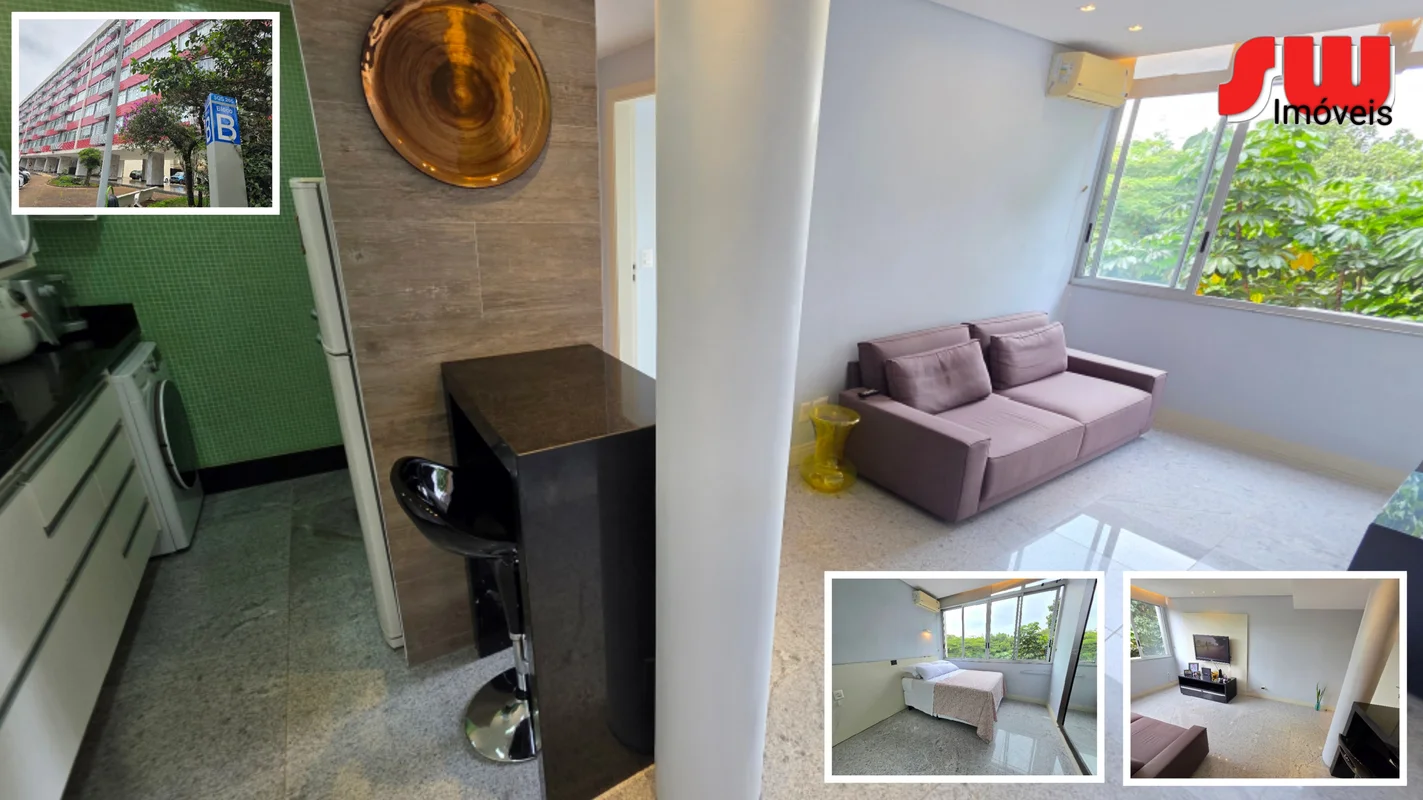 Apartamento de 1 quarto | 43m² | Reformado por arquitetoApartamento nascente, mu...