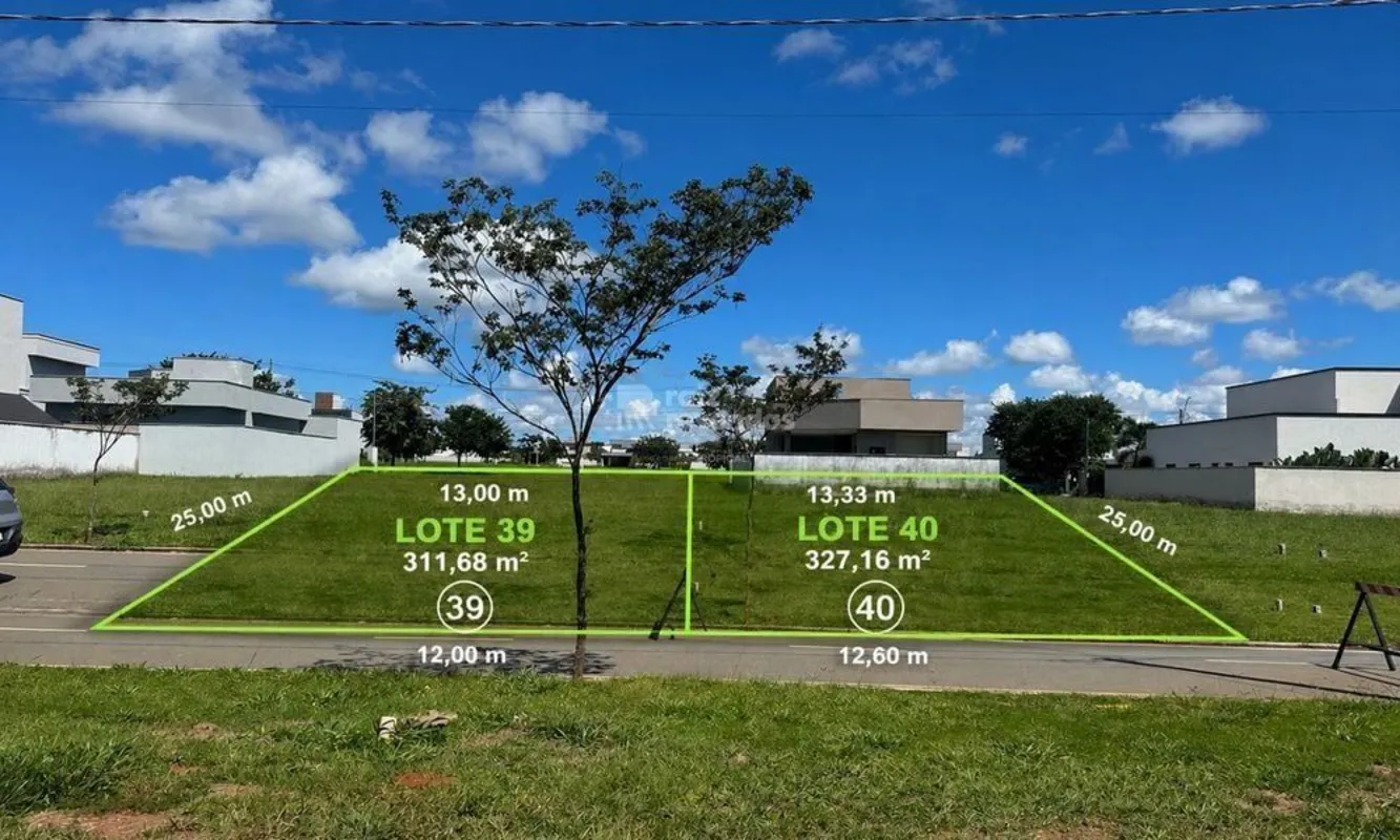 Dois lotes lado a lado no Terras Alpha 2, em localização consolidada do condomín...