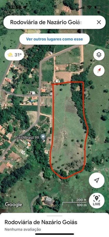 Exclente terreno de 1 alqueire e 11 litros, ou seja, 55 mil metros quadrados, em...