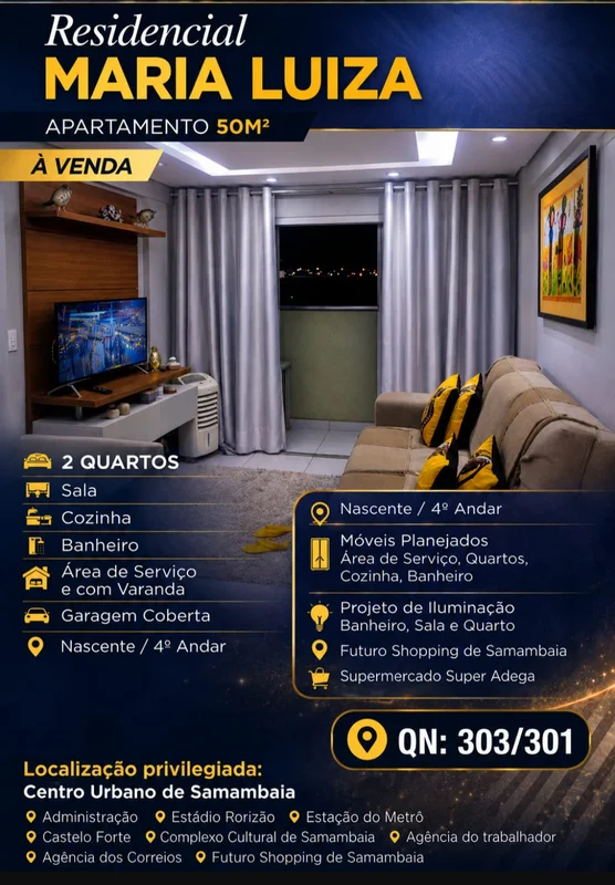 RESIDENCIAL MARIA LUIZA: SEU NOVO CAPÍTULO COMEÇA AQUI EM SAMAMBAIA!**Imagine ac...
