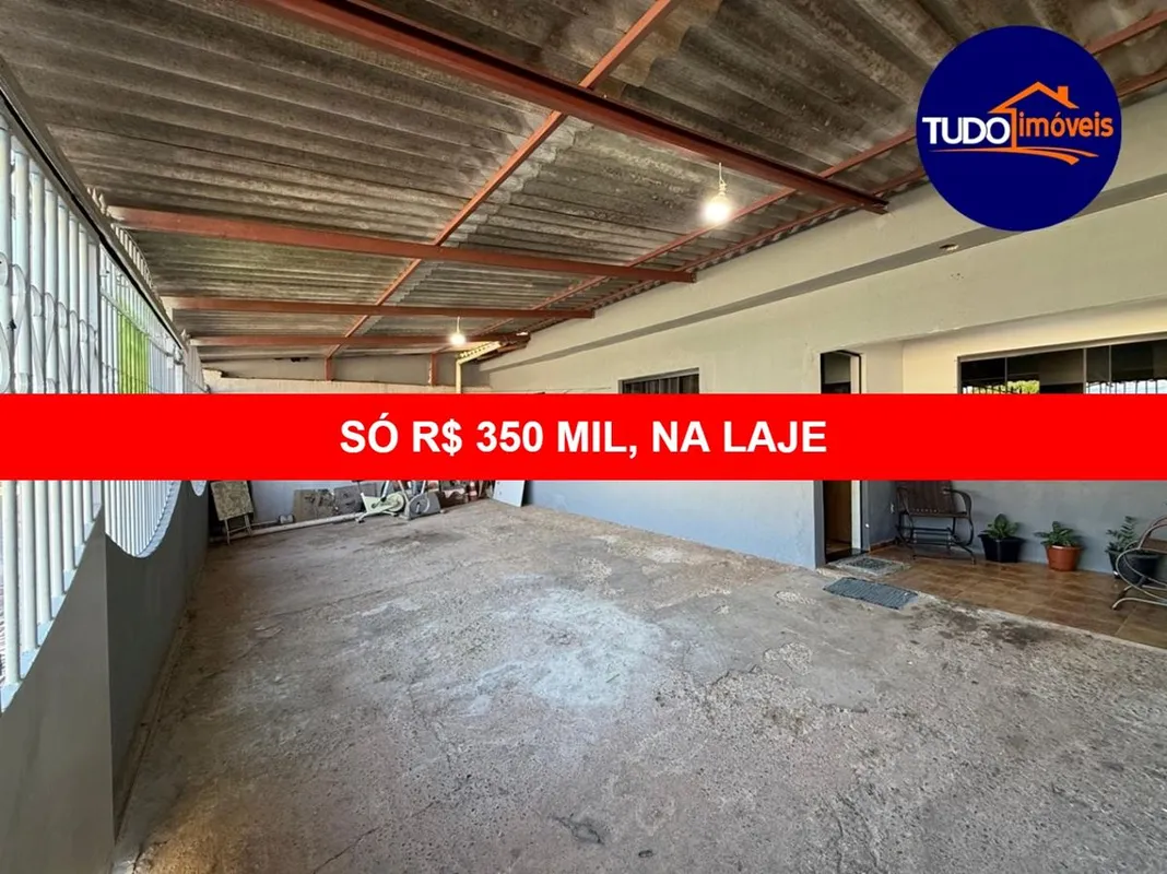 Tudo Imóveis - Vende casa de 3 quartos com suíte, 2 salas, laje, oportunidade im...