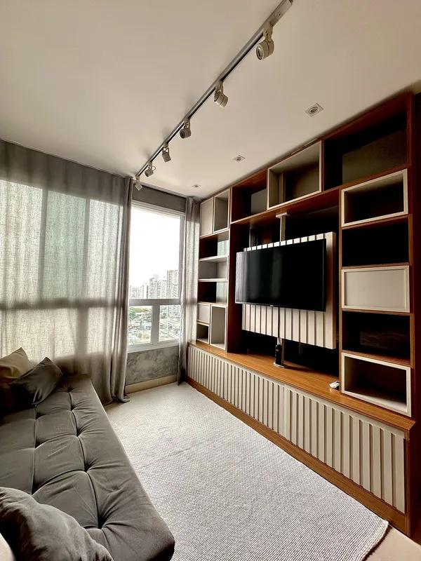 Flat mobiliado com 34 m², localizado no Setor Bueno, uma das regiões mais valori...