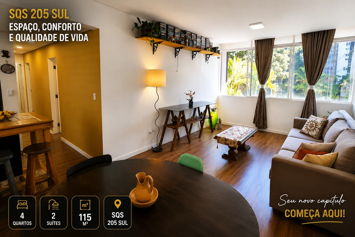 É cada vez mais raro encontrar um apartamento como este na Asa Sul.Alguns imóvei...