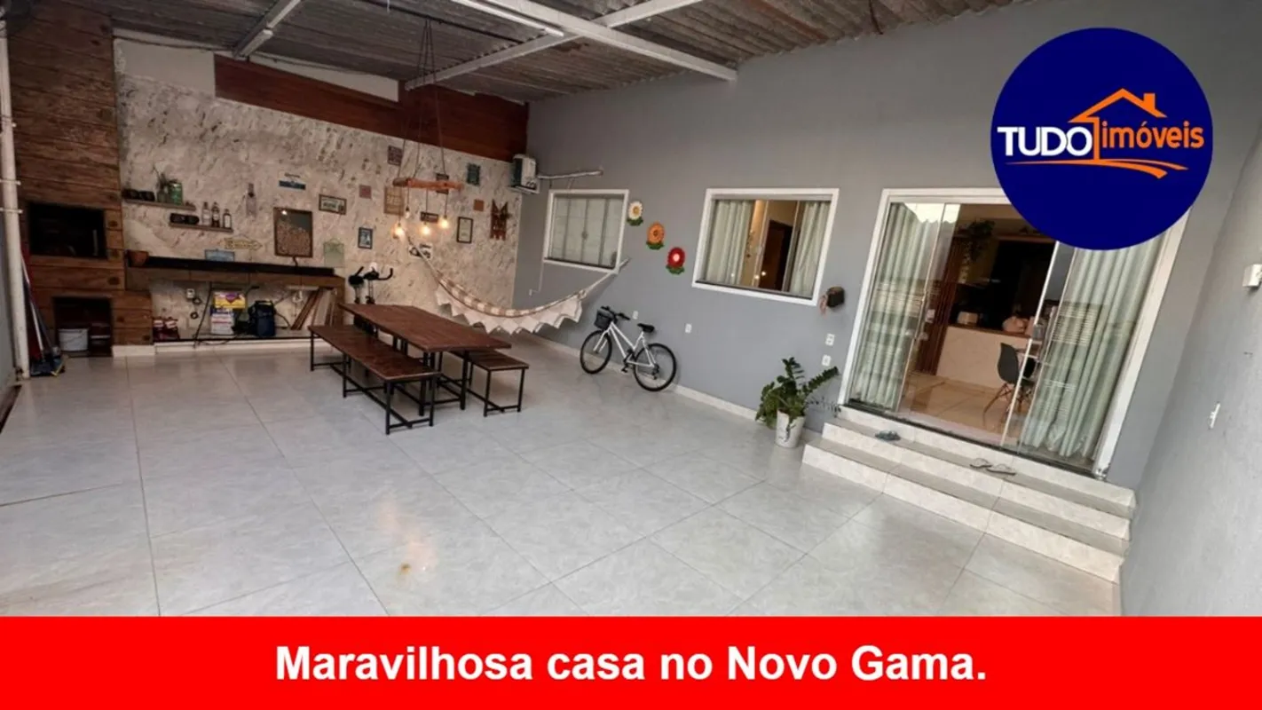 TUDO IMÓVEIS - CRECI 23.925-DFLinda casa a venda no Novo Gama - 02Hi - Laje, cha...