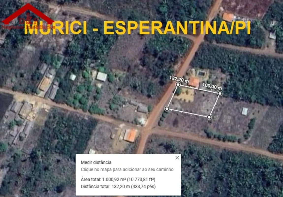 VENDE-SE excelente Terreno/Lote na COMUNIDADE DO MURICI(ESPERANTINA/PI)DESCRIÇÃO...