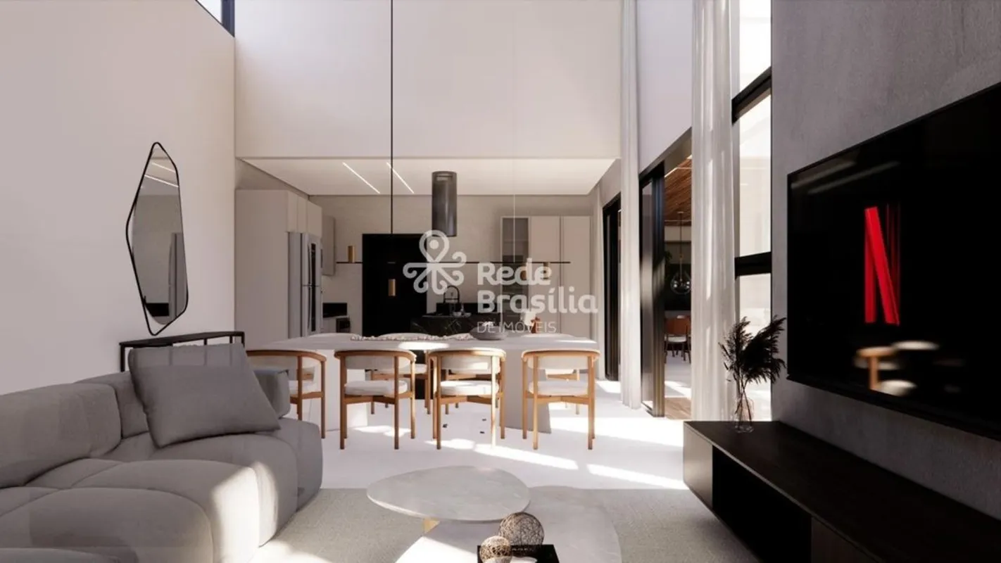 RARIDADE NO GUARÁ II: Casa nova, térrea, moderna, em lote de 200m² + aproximadam...