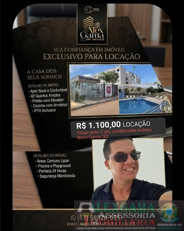 ALEX GAMA ALUGA: Apartamento no Condomínio Residencial VIVA VIDA BEM ESTAR, AO L...