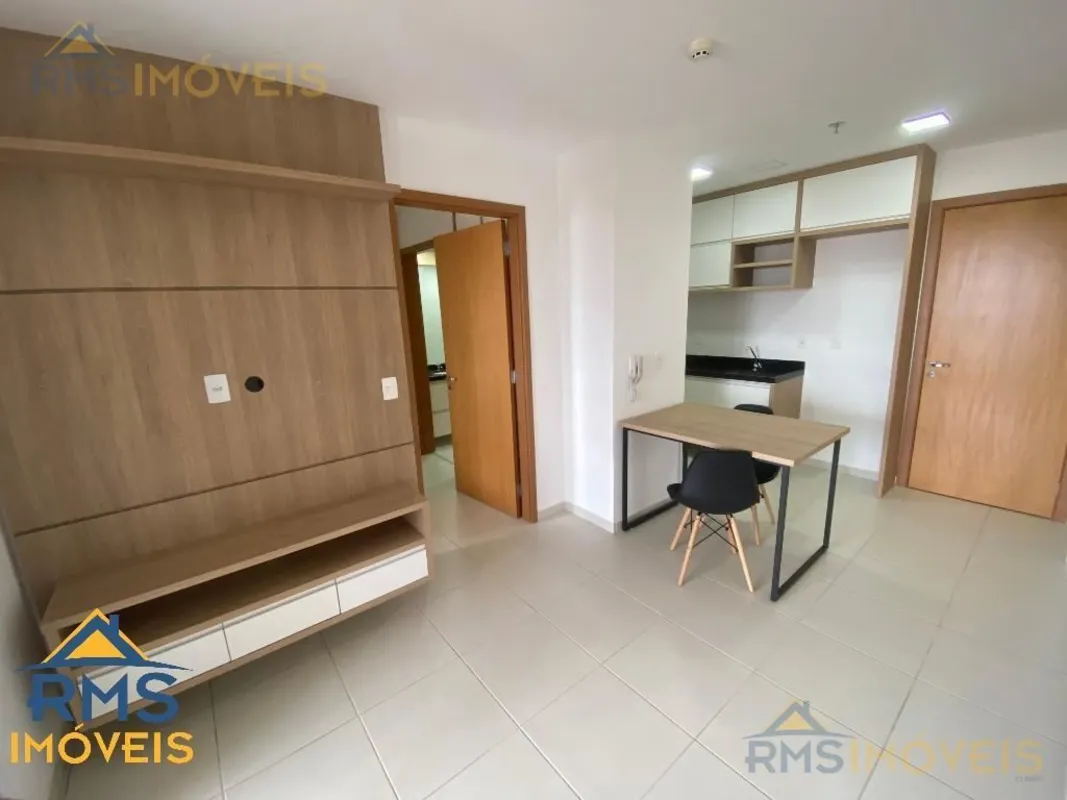Apartamento 01 Quarto Tagua Life - Sala ampla para dois ambientes com cozinha am...