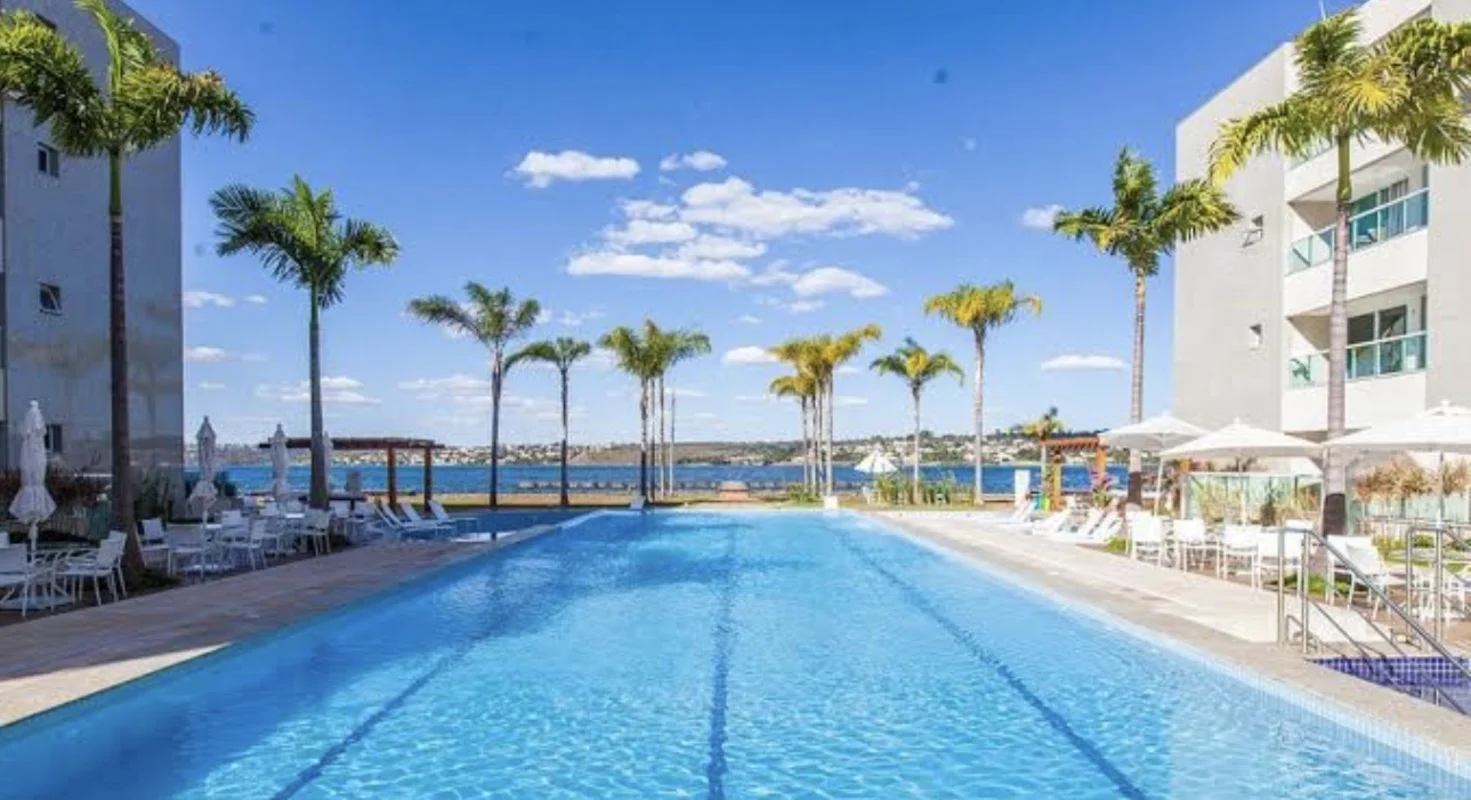 BRISAS DO LAGO, VISTA LIVRE PARA O LAGO PARANOÁ, 1 QUARTO, VARANDA, RESORT LIVIN...