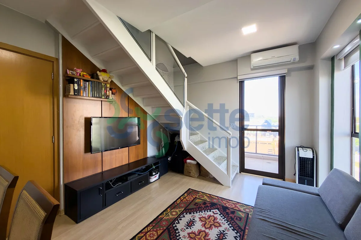 Apartamento duplex mobiliado no Venice Park Residence Service, no Park Sul, com ...
