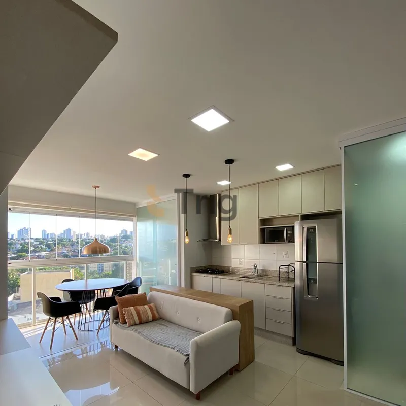Flat mobiliado de 46 m² com planta funcional e bem distribuída, ambientes comple...
