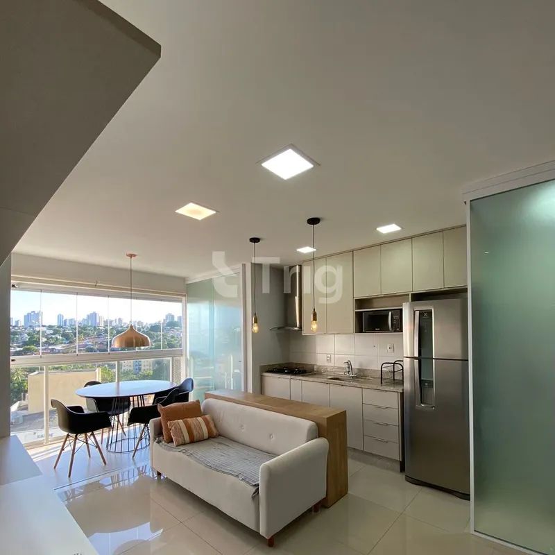Flat mobiliado de 46 m² com planta funcional e bem distribuída, ambientes comple...