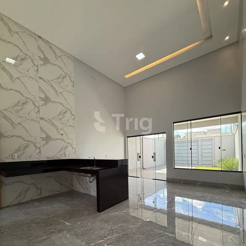 Casa térrea à venda no Residencial Petrópolis, em Goiânia, com 118 m² de área co...