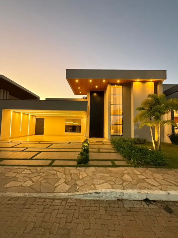 Linda casa alto padrao no royal residence melhor condomínio da ponte alta, 4 qua...