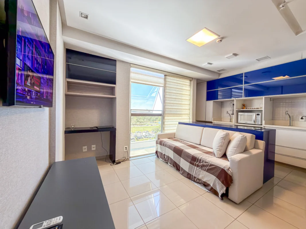 Excelente Flat mobiliado de 49 m² de área construída à venda no Park Sul. O imóv...