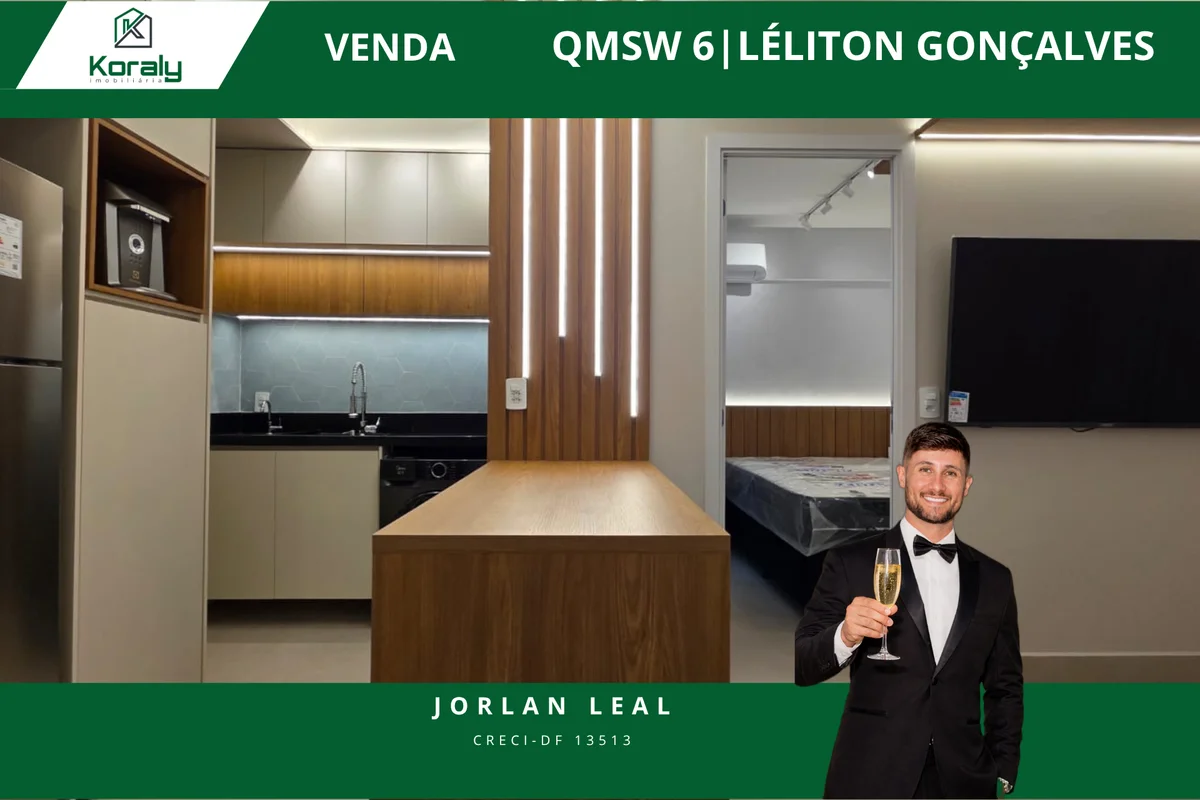Kitnet à venda – QMSW 6, Residencial Leliton Gonçalves | Sudoeste – Brasília Tot...