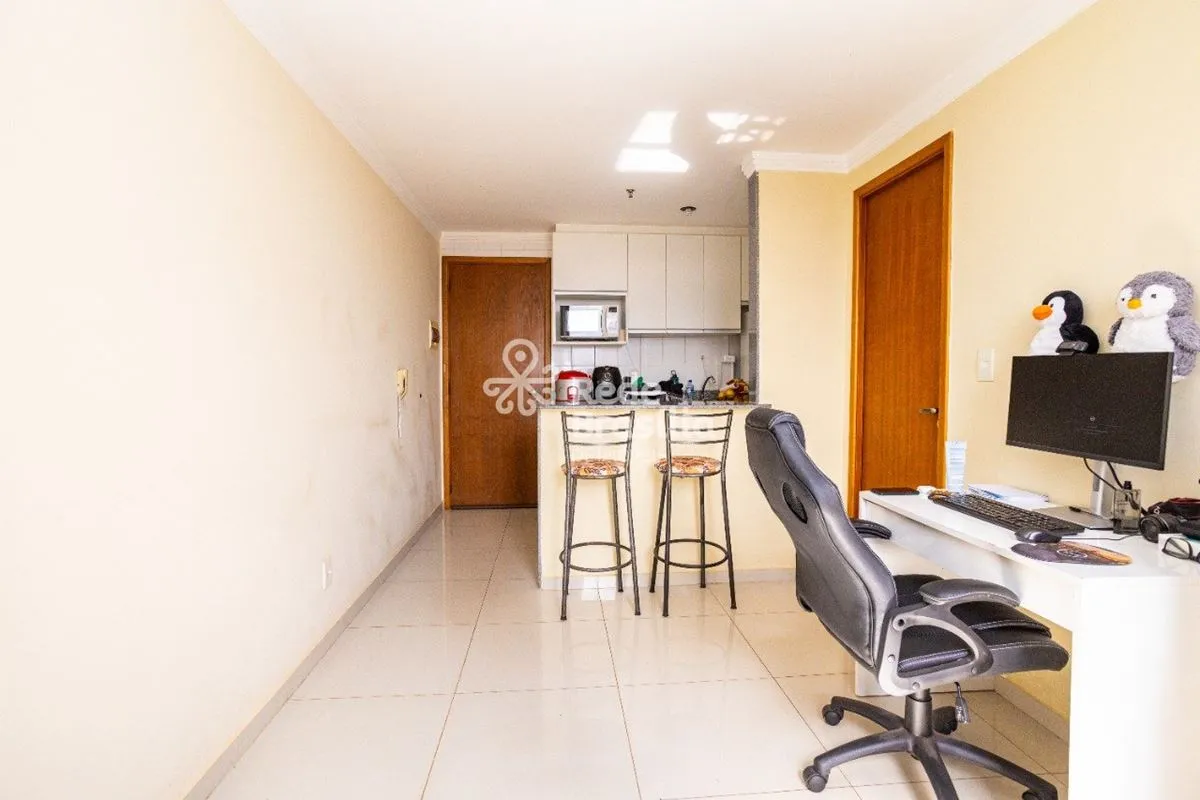 Qs 9 - Residencial Julia | Apartamento de 1 Quarto mobiliado - Suíte - Cozinha c...