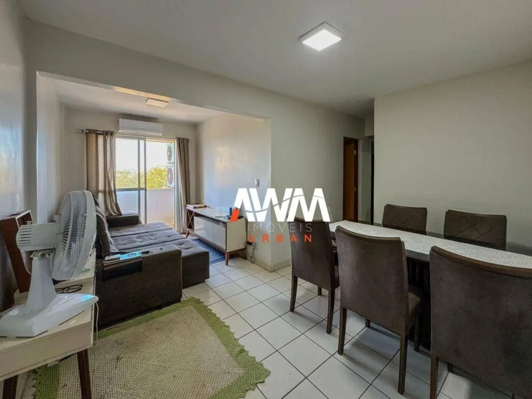 Apartamento mobiliado com 66 m², 3 quartos, sala ampla e bem iluminada, cozinha ...