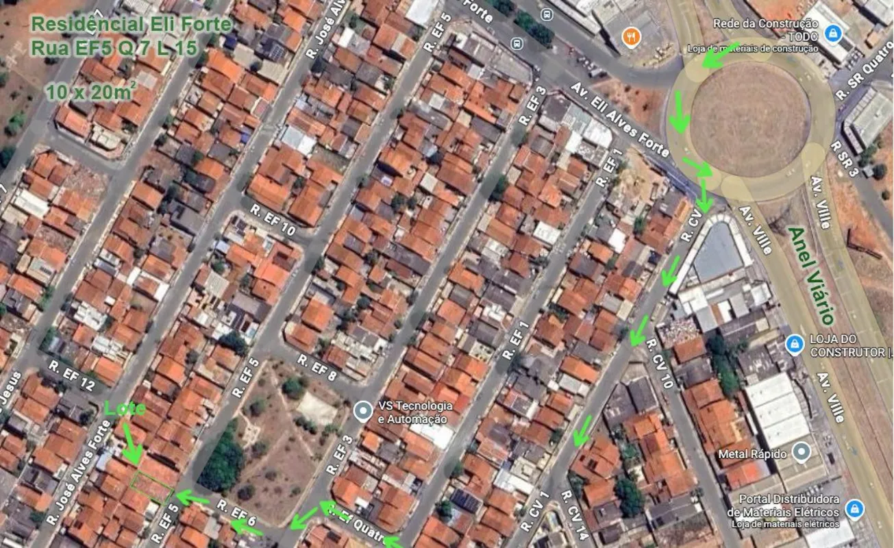 Lote de rua no setor Eli Forte.Quase em frente a uma praça...Ambiente residencia...