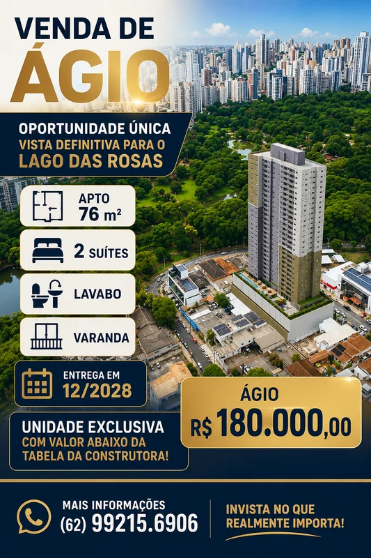 MORE DE FRENTE AO LAGO DAS ROSAS COM VISTA DEFINITIVA!!!AURORA LAGO DAS ROSAS - ...