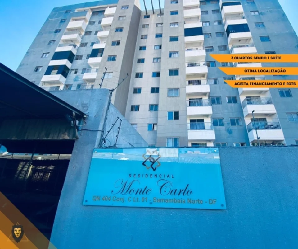 Apartamento à venda no Condomínio Monte Carlo – Samambaia Norte Se você busca co...