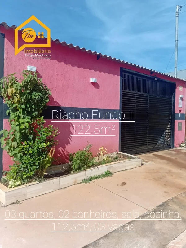 Excelente casa no Riacho Fundo II- 03 quartos, sendo 01 suíte com guarda roupa p...