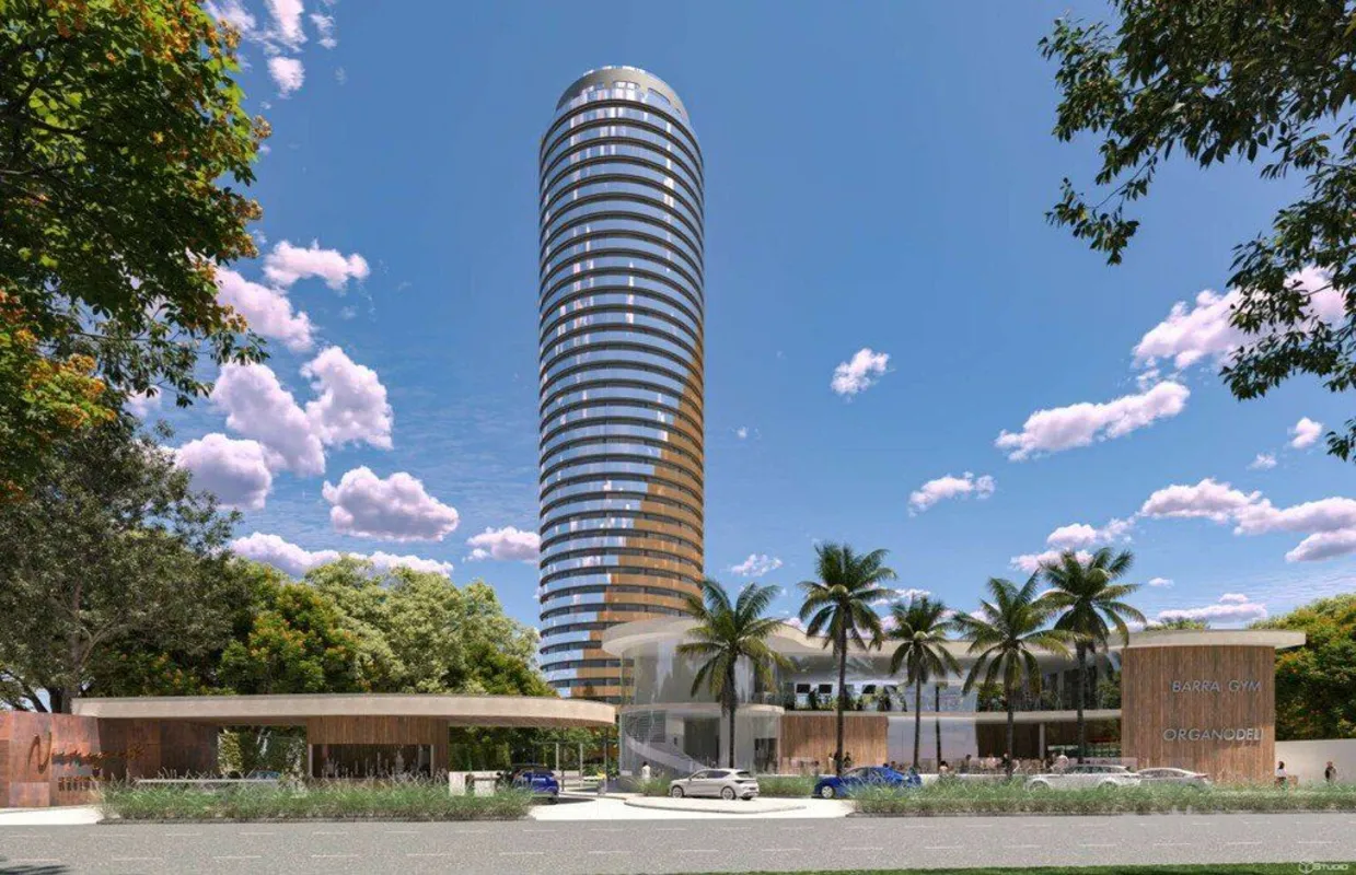 Os Studios têm vista panorâmica da Barra da Tijuca. A arquitetura favorece cada ...
