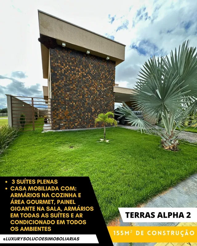 ?Casa em condomínio Terras Alpha 2 - Senador Canedo/GO.300m² de terreno155m² de ...