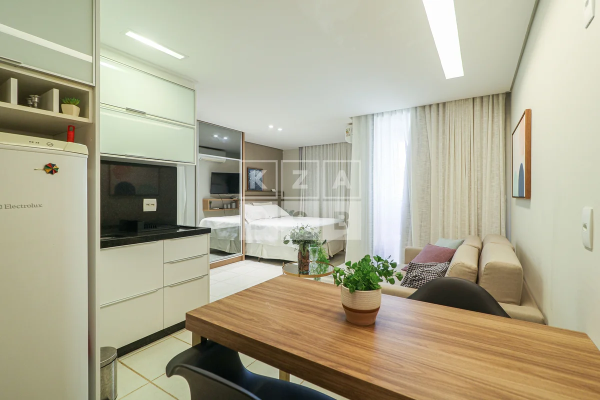 O melhor estúdio de 30 m² do Life Resort.Nascente, totalmente mobiliado e reform...