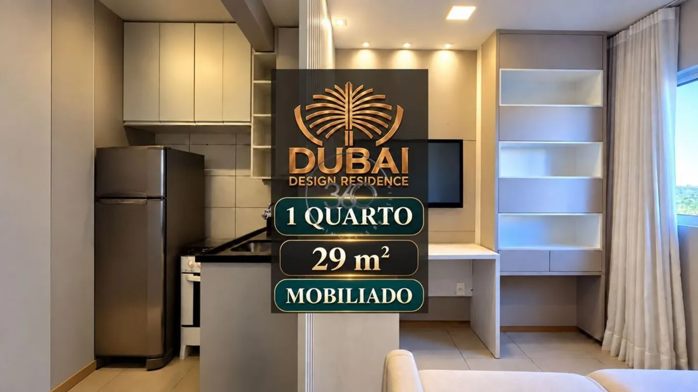 Lindo apartamento de 1 quarto com 29m² todo mobiliadoPiso em porcelanato e andar...