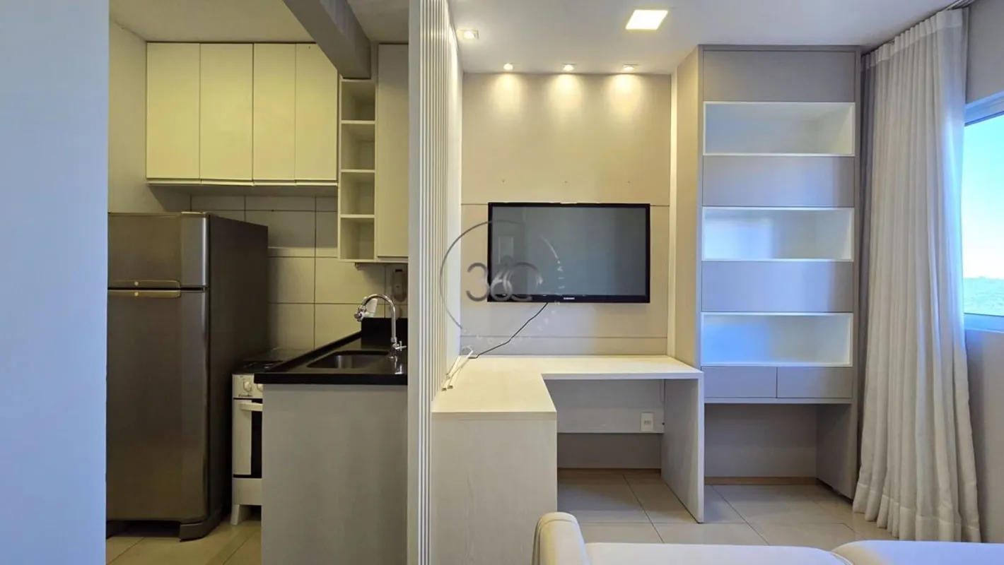 Lindo apartamento de 1 quarto com 29m² todo mobiliadoPiso em porcelanato e andar...