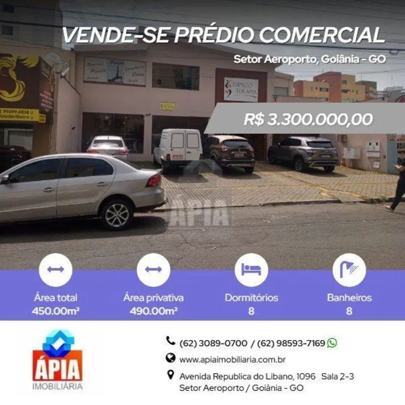 Sobrado Comercial de Dois Pavimentos no Setor Aeroporto, Goiânia.7 Consultórios ...