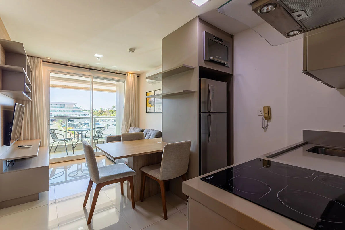 Apartamento compacto, bem projetado e totalmente mobiliado no condomínio Brisas ...