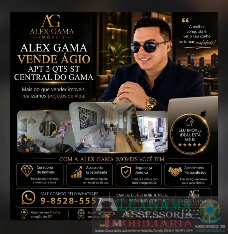 ALEX GAMA VENDE: ÁGIO DE APARTAMENTO de 02 quartos no Ed. Nova York, Complexo Re...