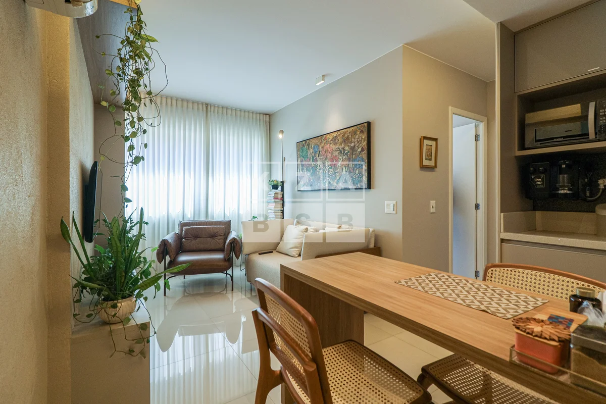 Imagine chegar em casa e estar tudo pronto. Sala integrada à cozinha, 1 suíte, b...