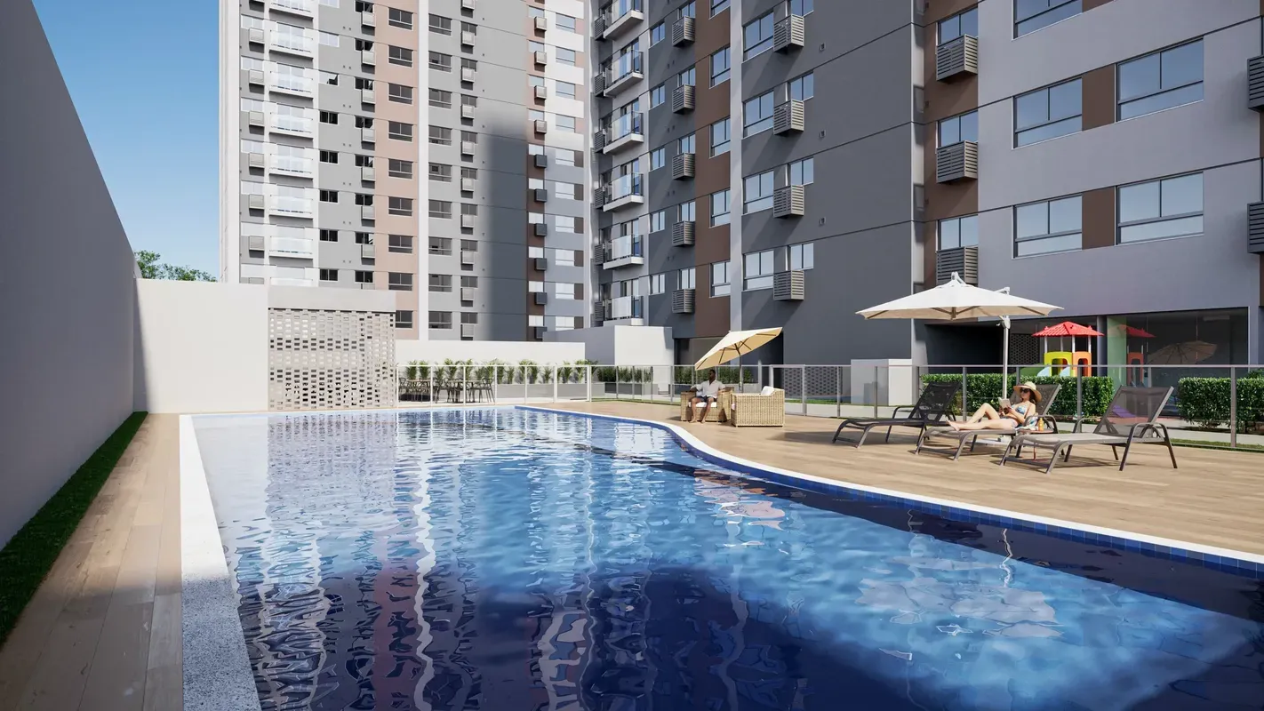 Apartamentos de 1 e 2 quartos em Ceilândia/DF no Residencial VITTA. Lazer comple...