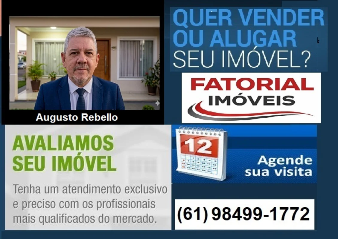 Avaliamos e vendemos seu imóvel com segurança e confiança, experiência de 20 ano...