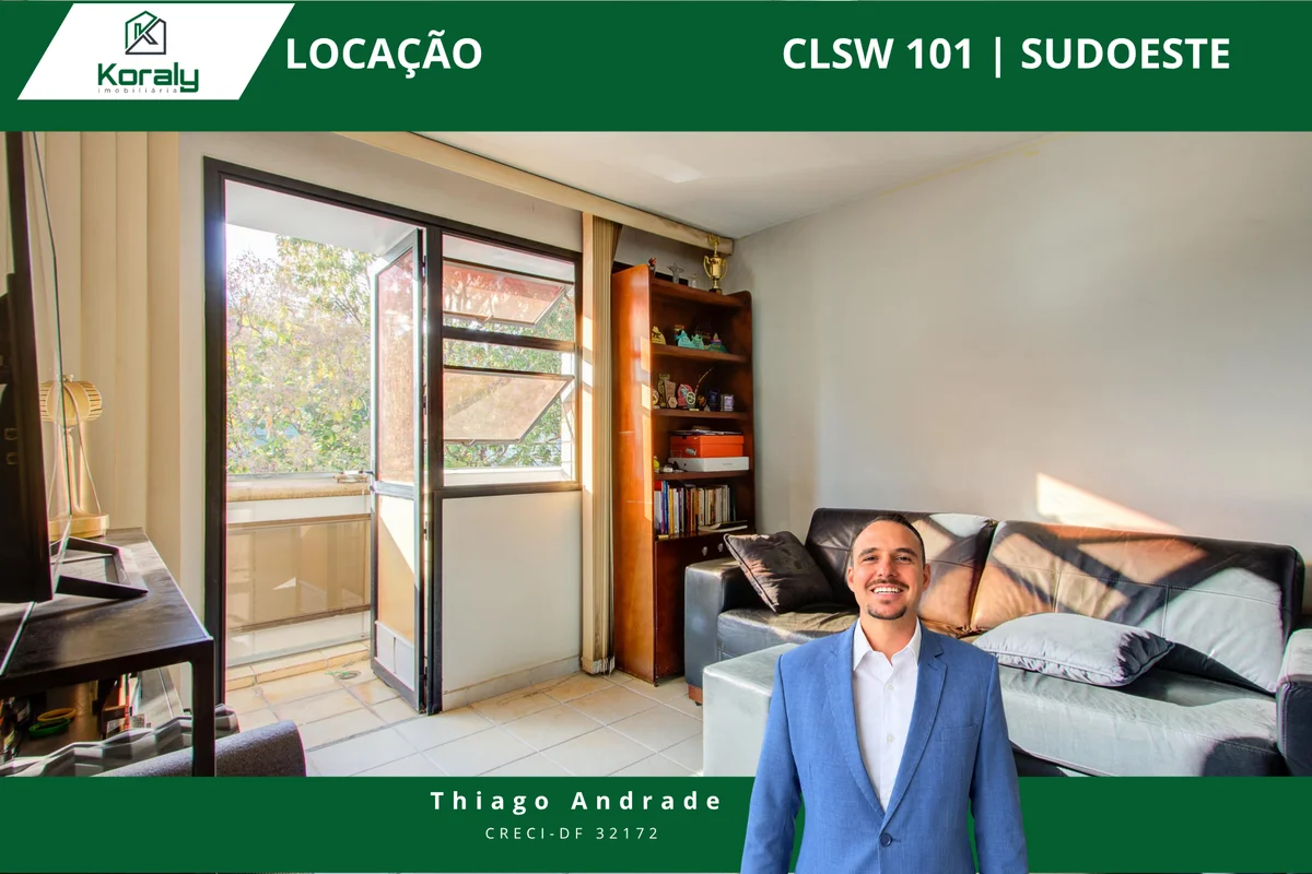 Excelente oportunidade para morar ou investir no Sudoeste!Kitnet com 30 m², loca...