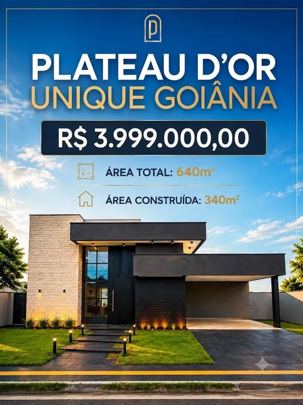 Casa de Alto Padrão — no Condomínio Plateau D'Or próximo ao Alphaville AraguaiaC...