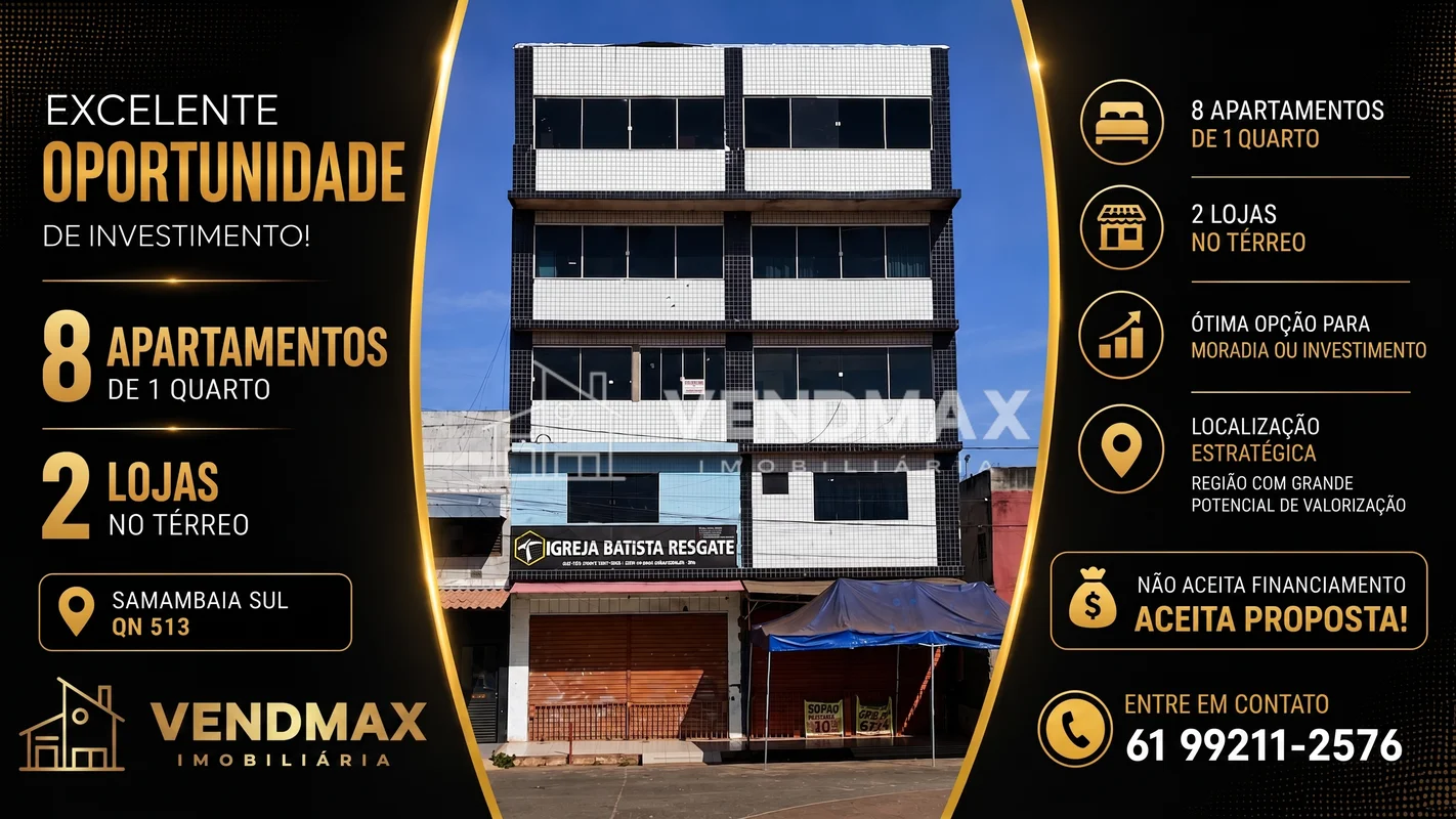 Predinho Inteiro com Renda Recorrente em Samambaia Sul (QN 513)Excelente prédio ...