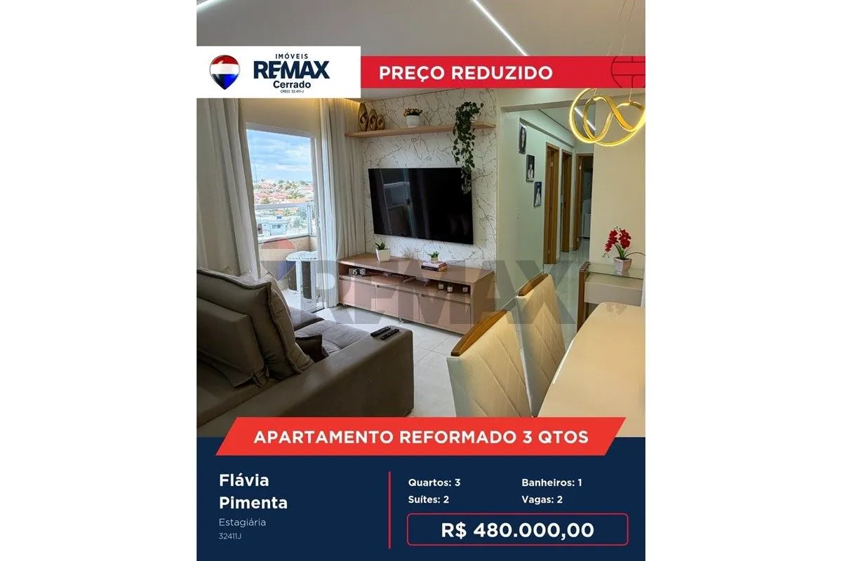 Apartamento Reformado | 3 Quartos (1 Suíte) | Vista Livre | Excelente Localizaçã...