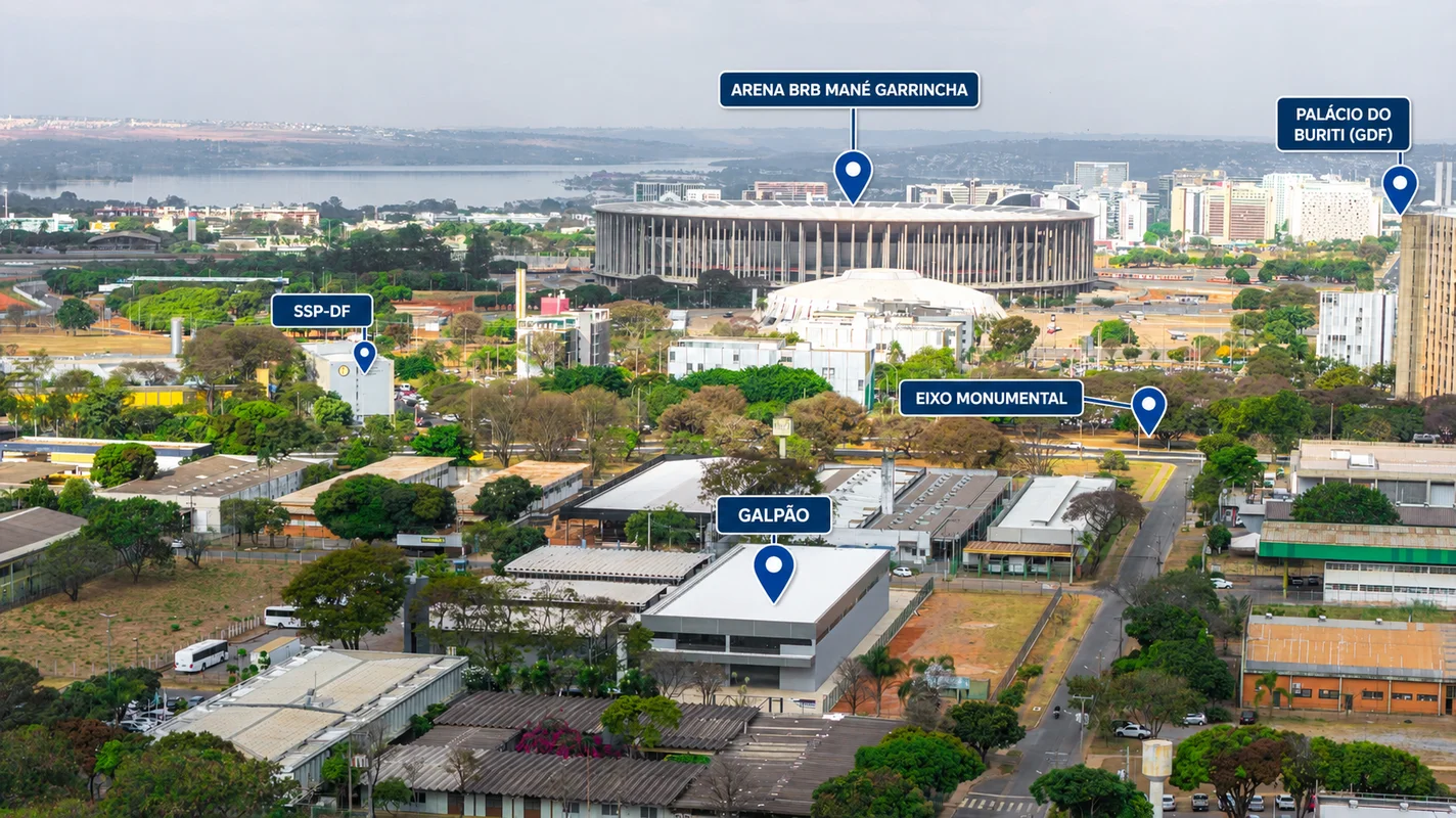 Galpão novo à VENDA OU LOCAÇÃO no SGO Quadra 3 Brasília DF Asa Norte 1.500 m² de...