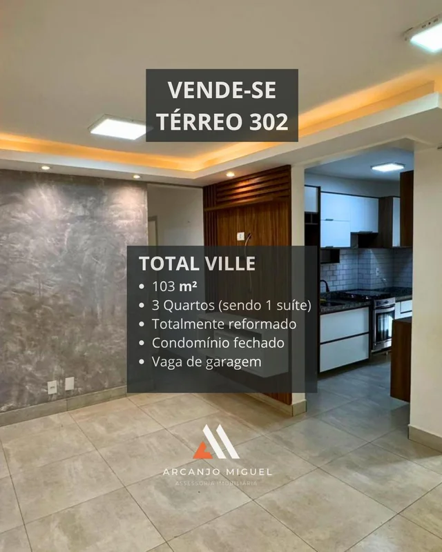 ?? APARTAMENTO TÉRREO | 3 QUARTOS | TOTAL VILLE?? Setor Total Ville – Quadra 302...