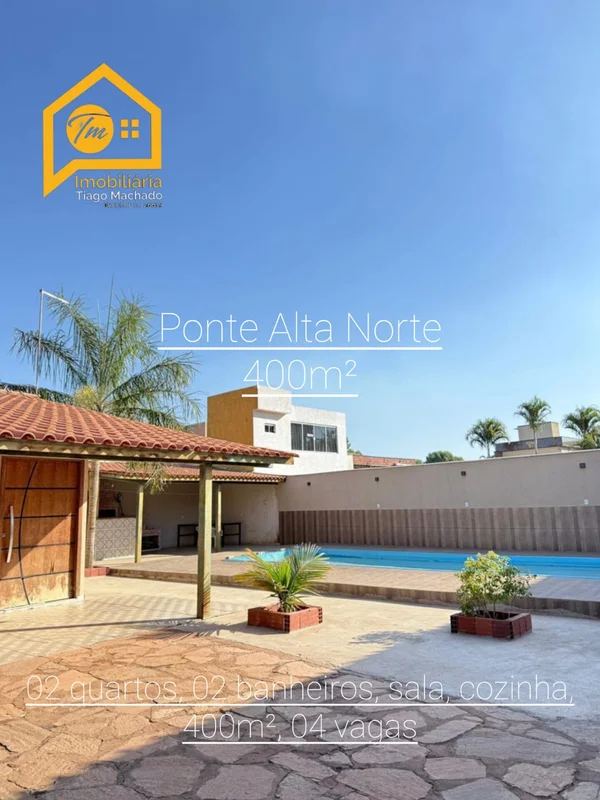 Excelente casa na Ponte Alta Norte – Casa Grande* 2 quartos, sendo 1 suíte * Sal...
