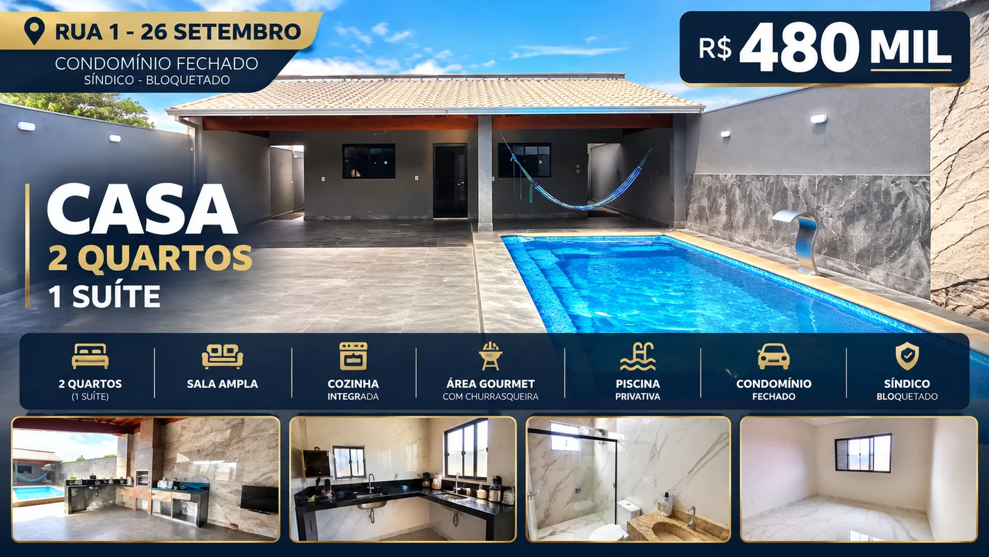 Casa Residencial à Venda – Rua 1 - 26 de Setembro/DF - CONDOMINIO FECHADONÃO ACE...