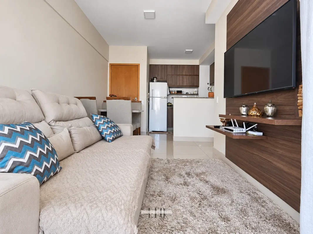APARTAMENTO DE 1 QUARTO COM VARANDA E VISTA LIVRE NO RESIDENCIAL THE POINT – ÁGU...