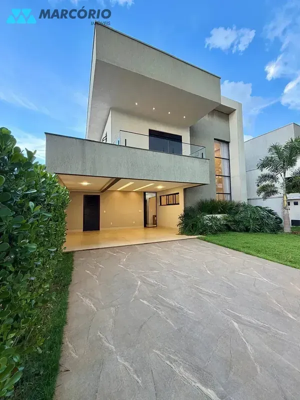 Esta casa de arquitetura moderna no Jardim Toscana com 3 Suítes Plenas, sala de ...