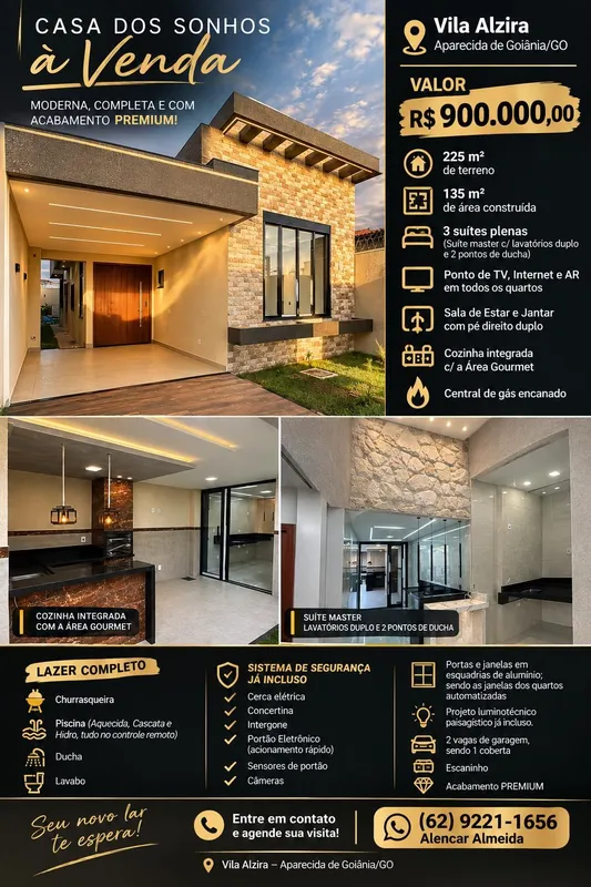 ??CASA 02 ALTO PADRÃO C/ 03 SUÍTES | PISCINA AQUECIDA | HIDRO??_R$900mil_• 225 M...