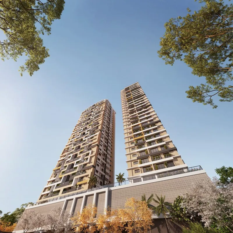 Duas torres no Parque Flamboyant: Dubai, com 3 suítes de 104 a 137 m², e Istambu...