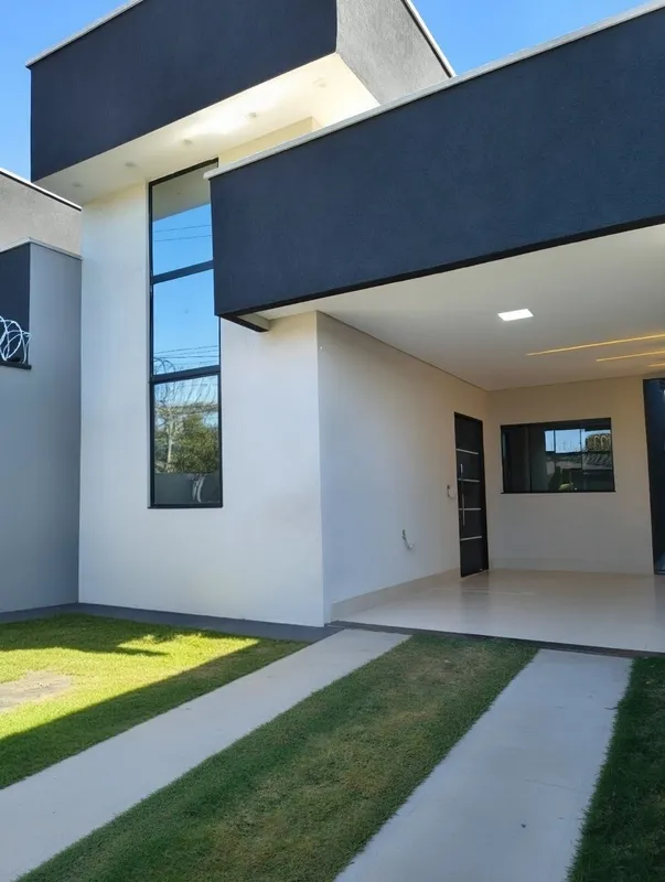 Casa moderna com 3 quartos (1 suíte) e área gourmet - alto padrão de acabamentoÁ...